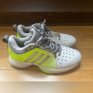 Adidas White and Gray Pickleball Court Shoes